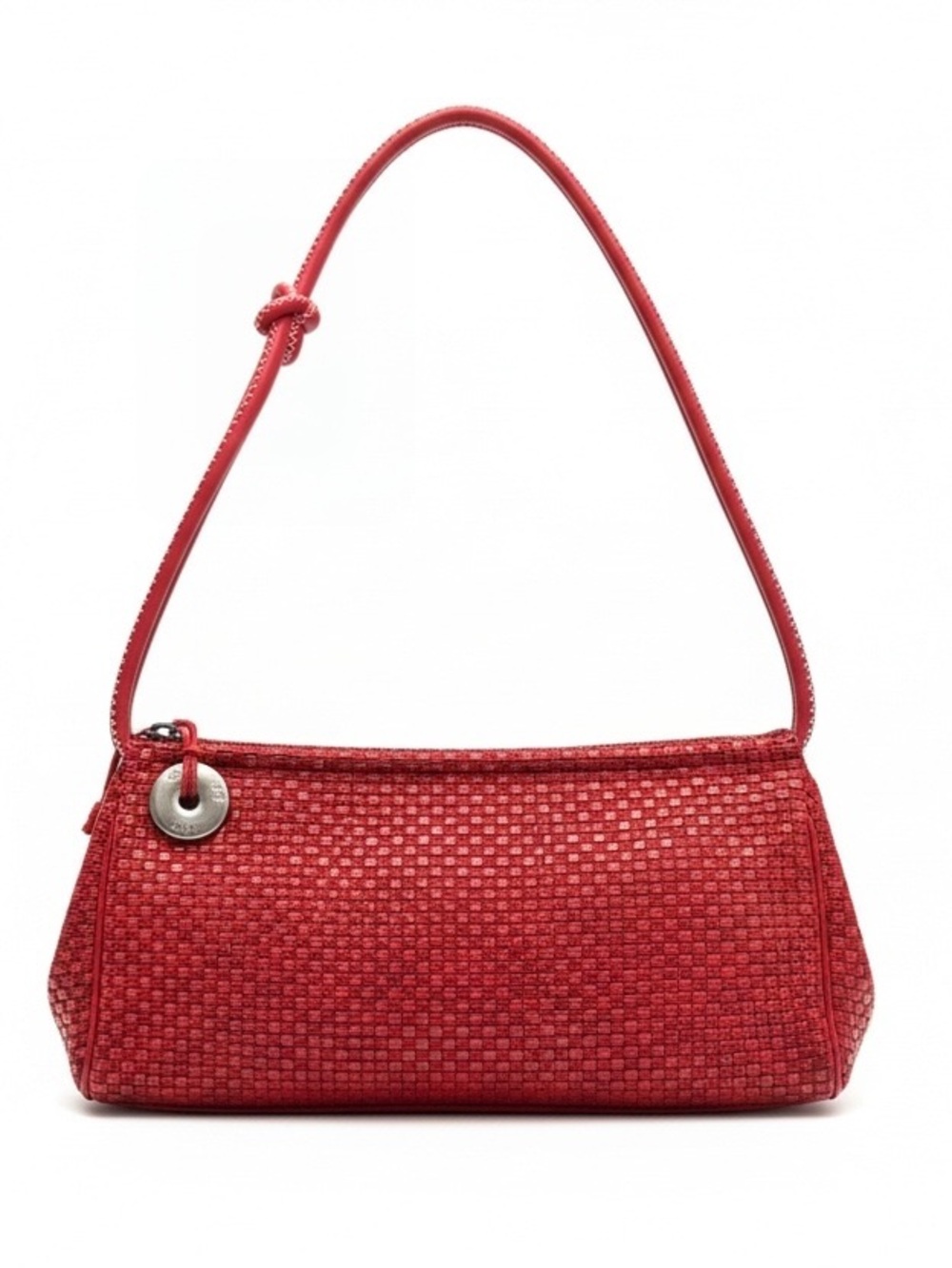 The SAK Leather Red Woven Purse